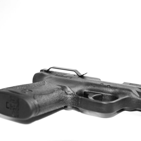 Grip detail of a Shield firearm
