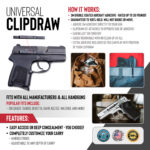 Belt clip – universal for semi autos – black or silver