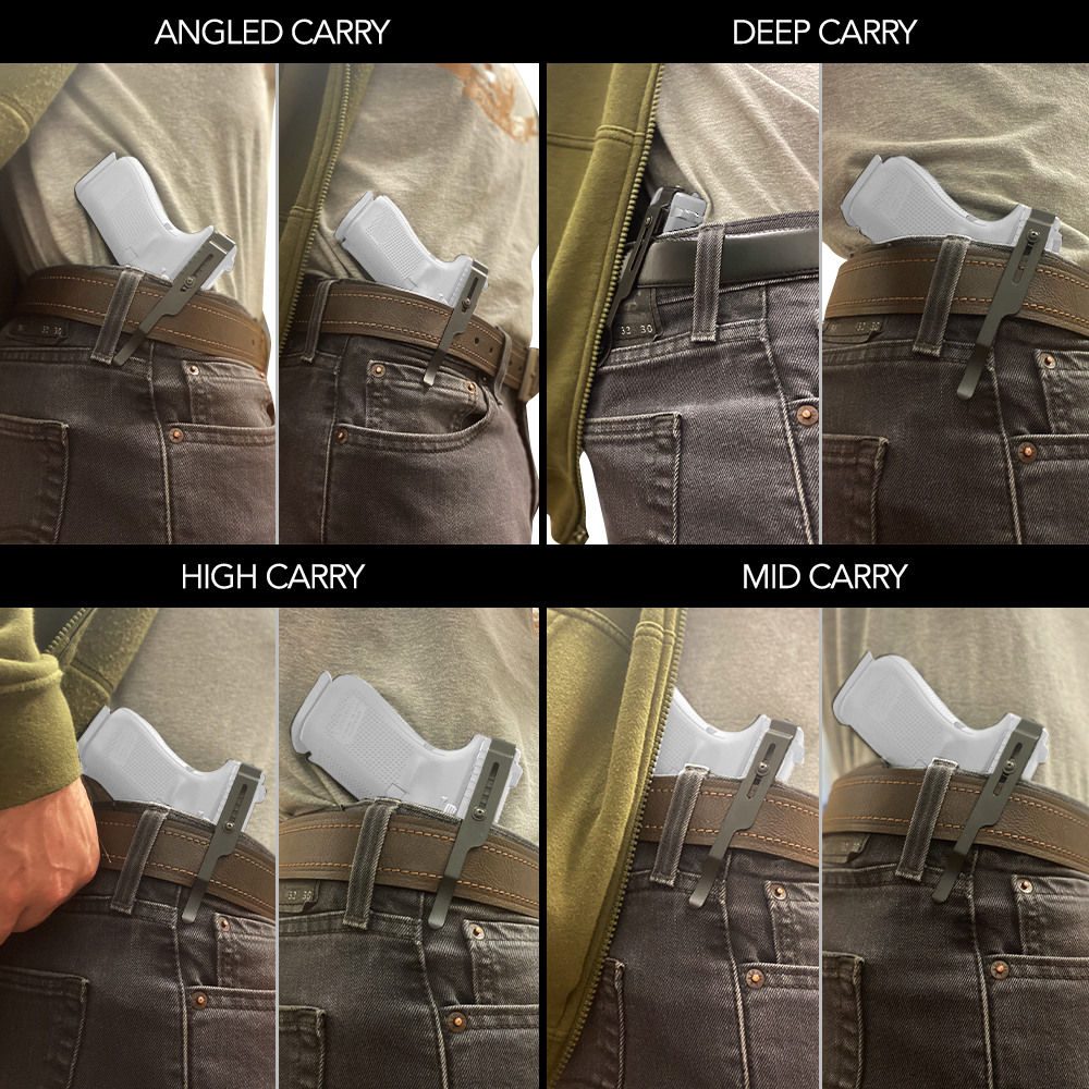 Adjustable Belt Clip - Glock 17, 19, 19X, 22, 23, 24, 25, 26, 27, 28, 30S,  31, 32, 33, 34, 35, 36, 44, 45