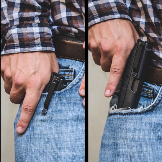 Side by side of pocket concealment