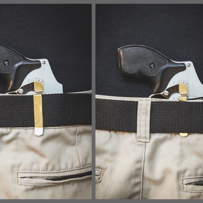 BELT CLIP - S&W J-FRAME REVOLVER - SILVER OR BLACK