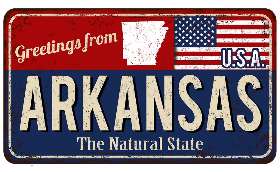 Image of Arkansas greetings sign